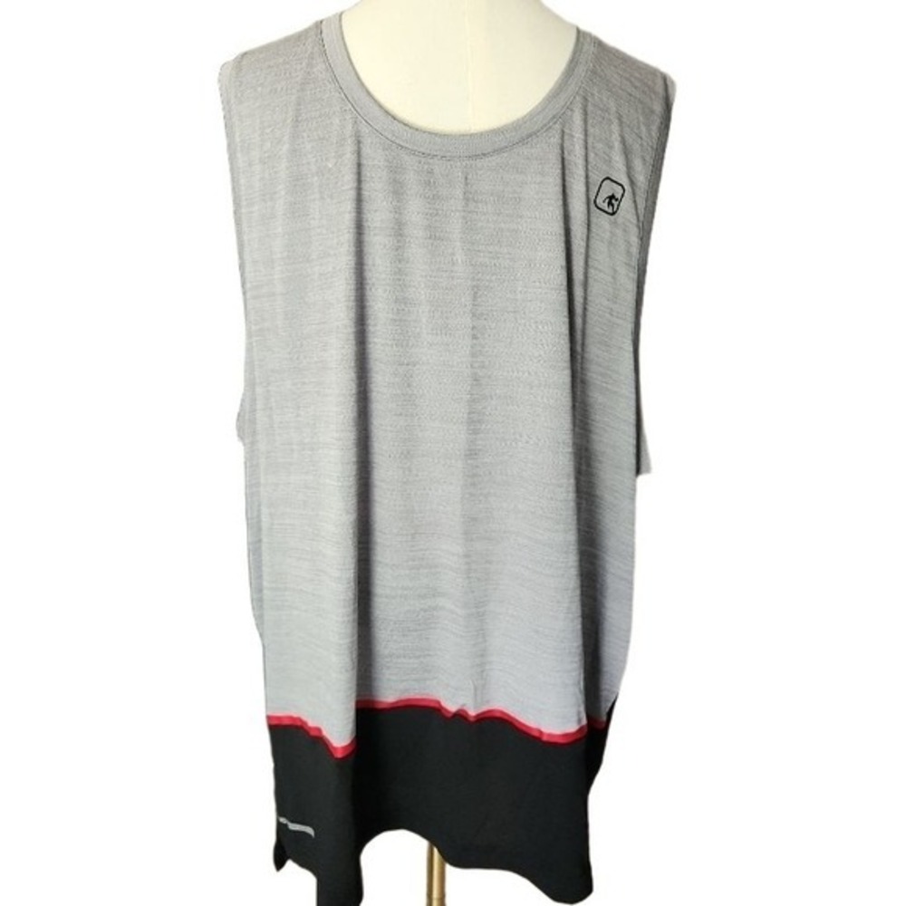 AND1 Jersey‎ Mens Size 3XL Grey Red Black Athletic Sleeveless Logo Sporty Modern
